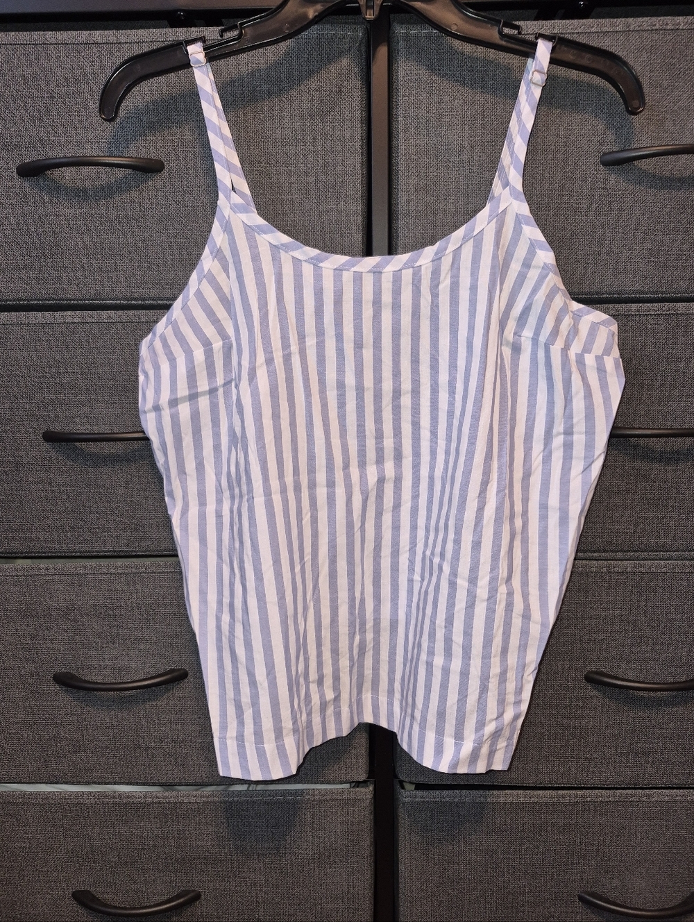 Sonoma Sleepwear Size M Blue/White Adjustable Strap Tank